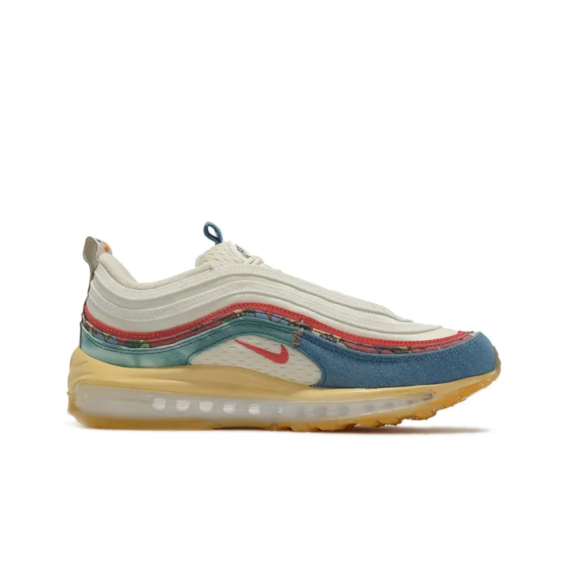 Nike Air Max 97 Coconut Milk Fossil Denim Red-1