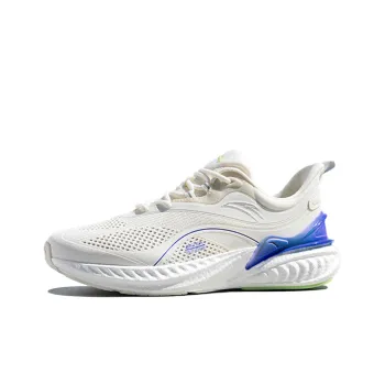Anta Cushioning Anti Slip Wear Resistant Breathability Low Top Running Shoes Men's White Green Purple Mesh