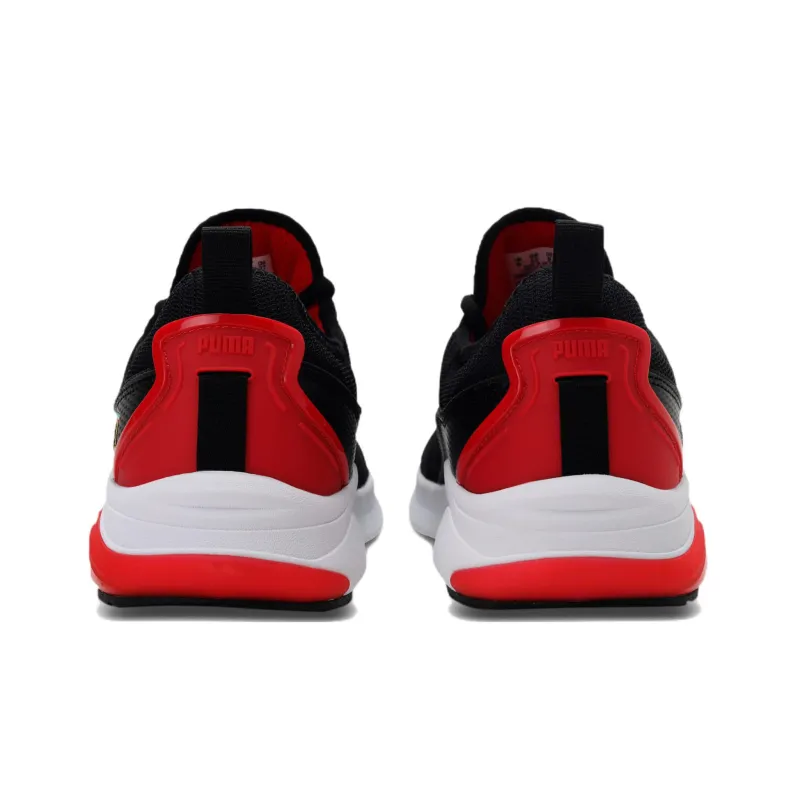 PUMA Ferrari Electron E Cushioning Anti-Slip Wear-Resistant Breathability Low-Top Casual Shoes Men's Black Red-3