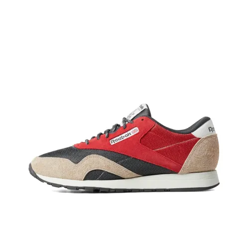 Reebok Classic Nylon Running Shoes Men Low-Top Red/Brown