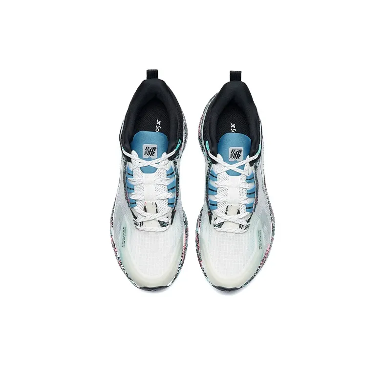 XTEP Speeding 3.0 Breathable Low-Top Running Shoes Men's White Gray Blue-2