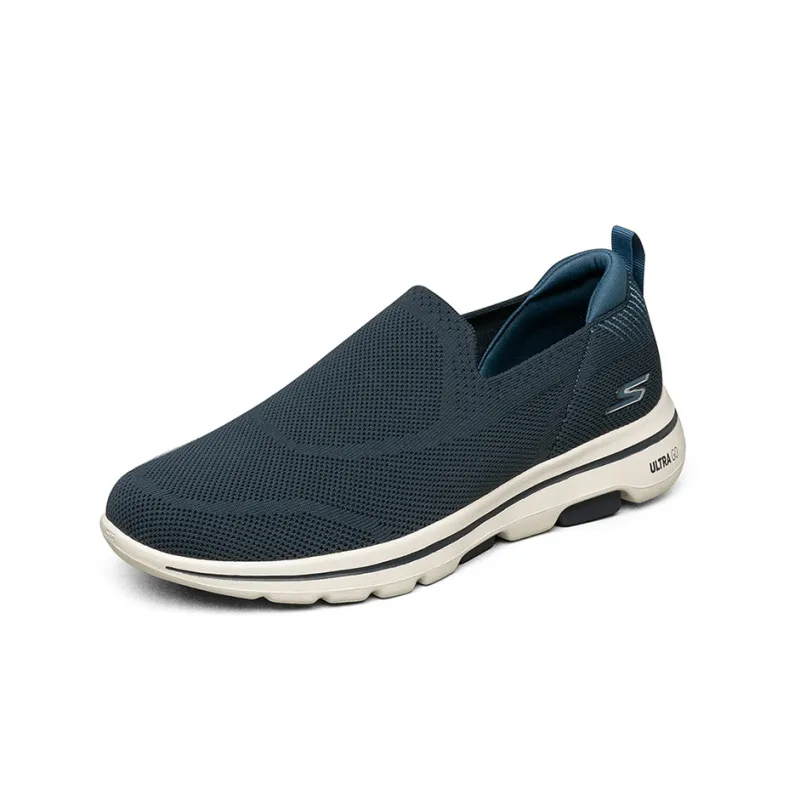 Skechers Go Walk 5 Cushioned Anti Slip Wear Resistant Breathable Lightweight Low Top Casual Shoes Men's Blue-2