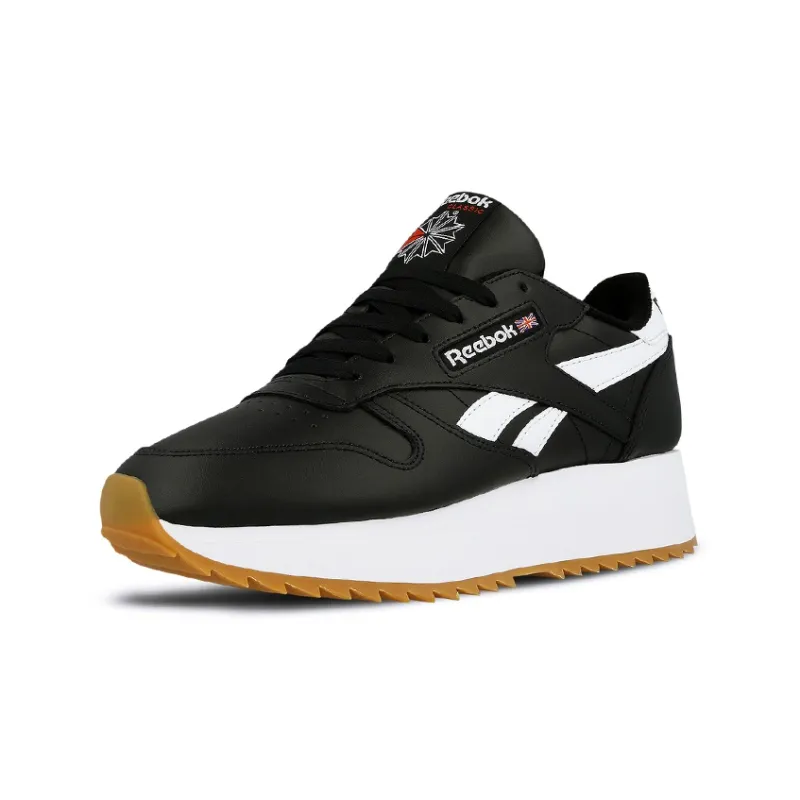 Reebok Women's Classic Leather Double 'Black White' Women's-2