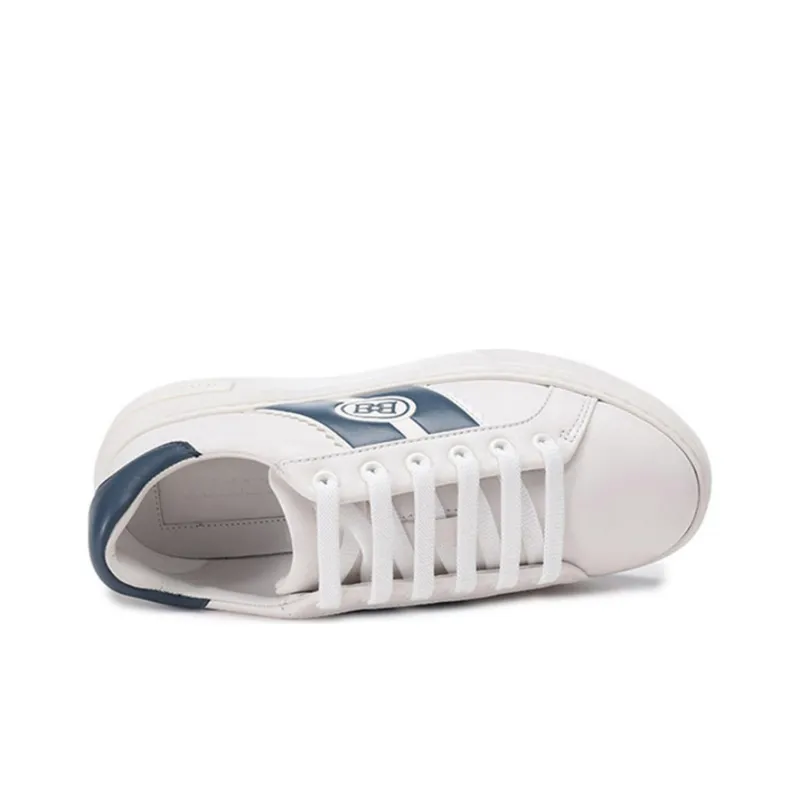 BALLY B Chain Stylish Skateboarding Shoes Women's White Gray Blue Tail-4