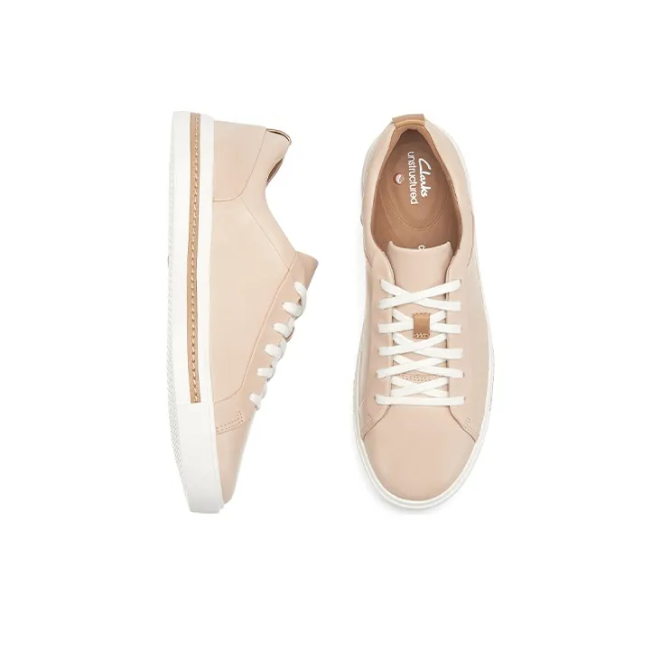 Clarks Skateboard Shoes Women's Low Top Light Pink-3