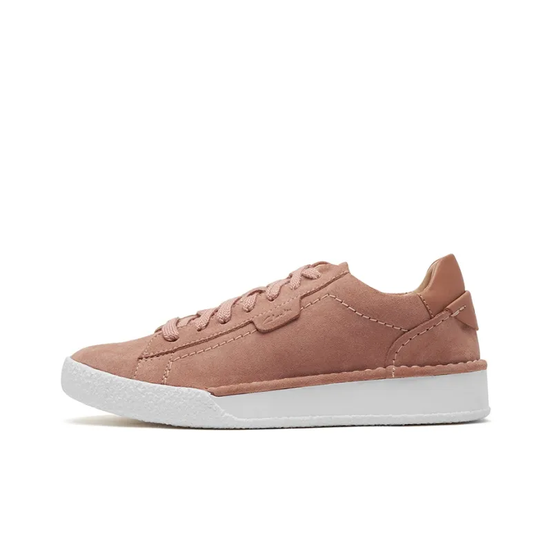Clarks Skateboard Shoes Women's Low Top Rose Pink-0