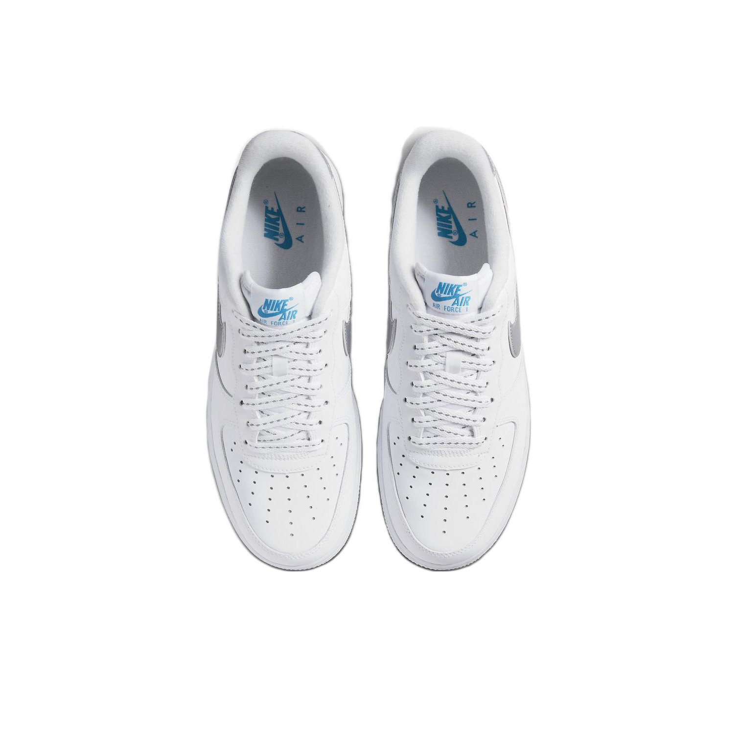 スニーカー Nike Air Force 1 Low '07 White Laser Blue NIKE AIR FORCE 1 LOW '07 FM CUT OUT SWOOSH WHITE BLUE price