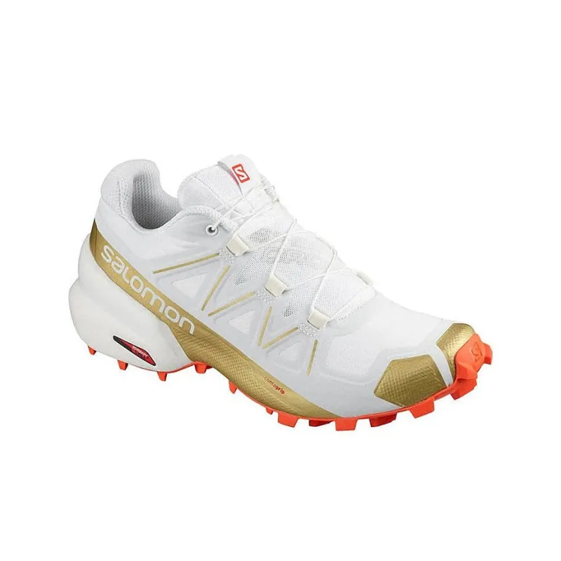 SALOMON Speedcross 5 Hiking / Trekking Shoes Women's Low Top White/Gold-1