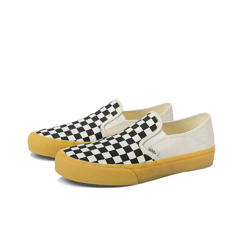 Vans Slip On "Checkerboard" Black Marshmallow Gum-1