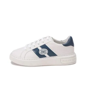 BALLY B Chain Stylish Skateboarding Shoes Women's White Gray Blue Tail