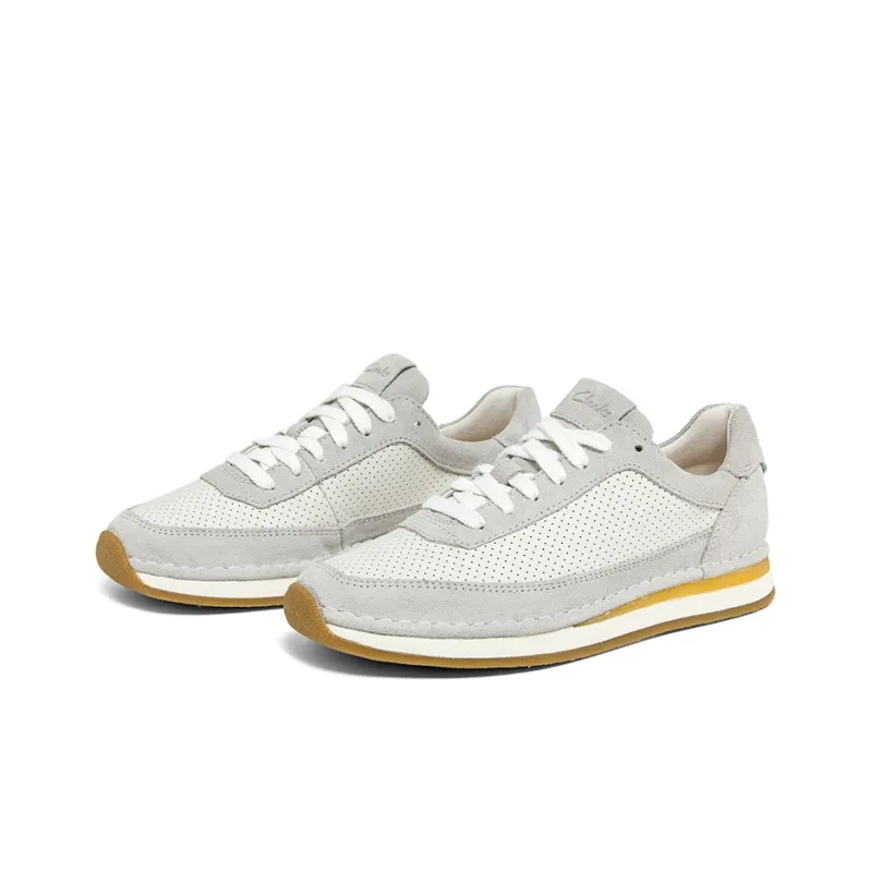 Clarks Casual Shoes Women's Low Top White/Gray-1