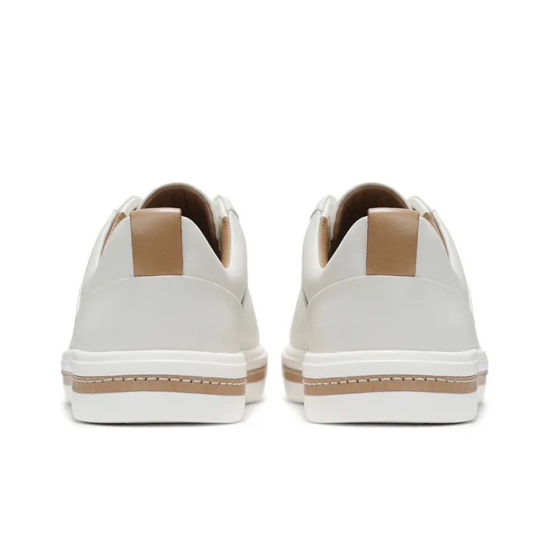 Clarks Stylish Skateboarding Shoes Women's White-2