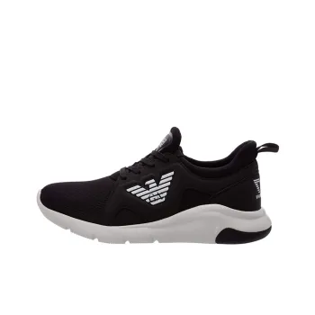 EMPORIO ARMANI Anti-Slip And Wear-Resistant Lightweight Low-Top Casual Shoes Unisex Black