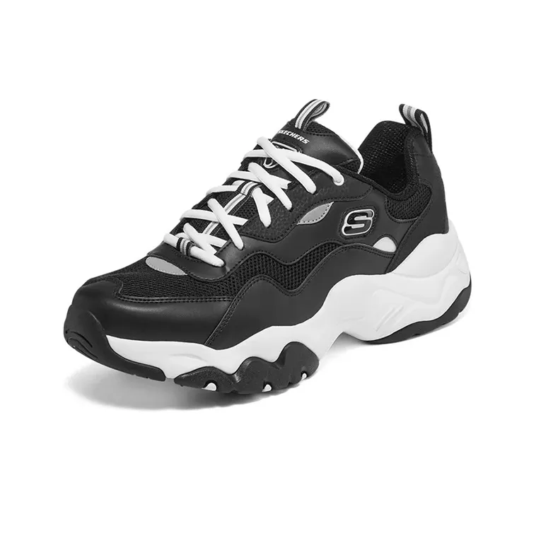 Skechers DLITES Cushioning Anti Slip And Wear Resistant Support Low Top Casual Shoes Men's Black-2
