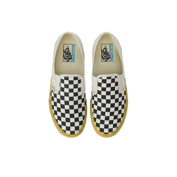 Vans Slip On "Checkerboard" Black Marshmallow Gum-2
