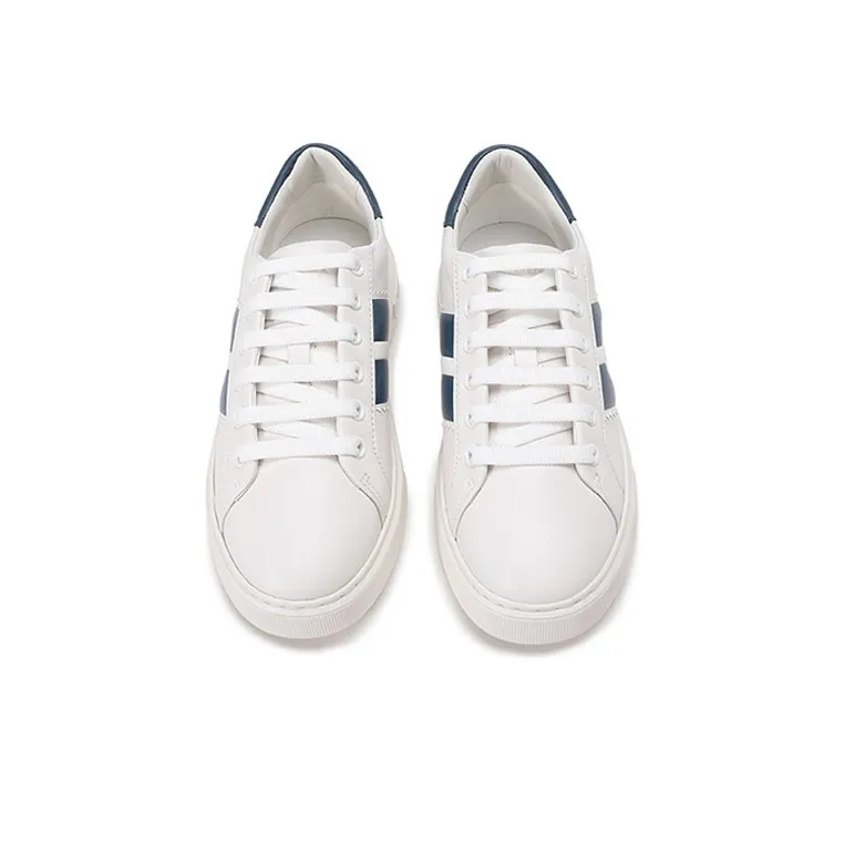 BALLY B Chain Stylish Skateboarding Shoes Women's White Gray Blue Tail-3
