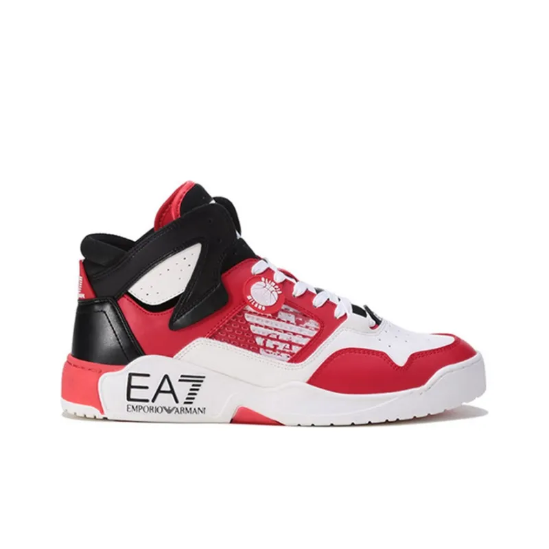 EMPORIO ARMANI EA7 Stylish Skateboarding Shoes Men's Red White-1