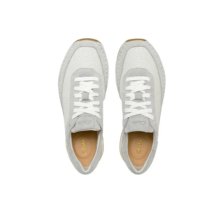 Clarks Casual Shoes Women's Low Top White/Gray-3