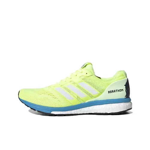 Adidas Adizero Boston 7 Running Shoes Women's Low-Top Neon Yellow