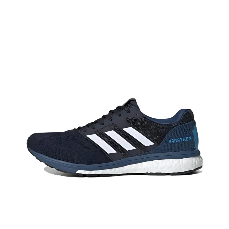 Adidas Adizero Boston 7 Wear-Resistant Low-Top Running Shoes Men's Black Blue-0