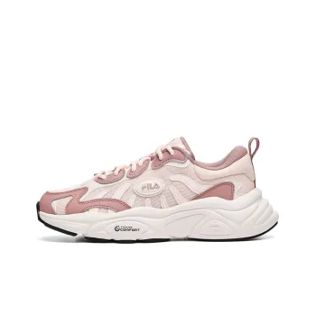FILA Keppler Cushioning Anti Slip And Wear Resistant Low Top Casual Shoes Women's Pink