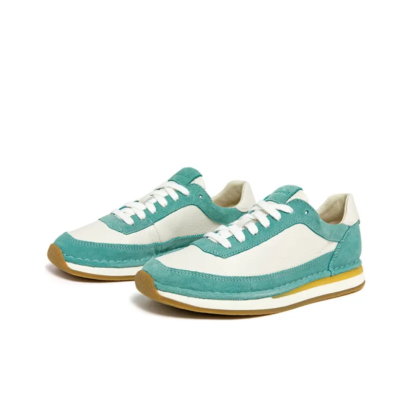Clarks Low Top Casual Shoes Women's Blue Green-1