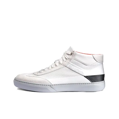 Santoni Skateboard Shoes Women's Mid-Top White