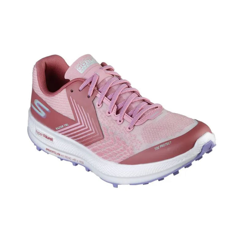 Skechers GO RUN Razor Trail Lightweight And Breathable Low Top Running Shoes Women's Pink Purple-2