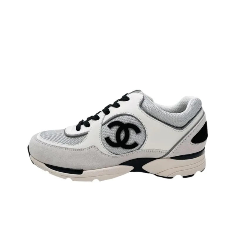 CHANEL Sneaker 'White Light Grey Black' Women's-0
