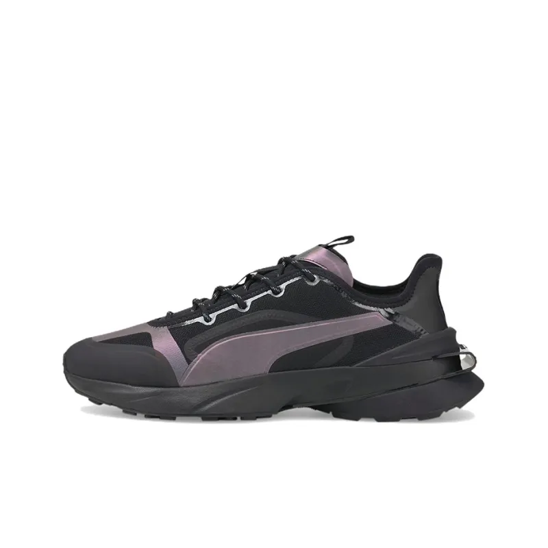 PUMA Pwrframe Op-1 Ls Cushioning Anti-Slip And Wear-Resistant Low-Top Sports Casual Shoes Men's Black Purple-0