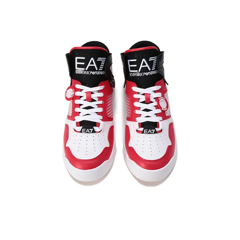 EMPORIO ARMANI EA7 Stylish Skateboarding Shoes Men's Red White-3