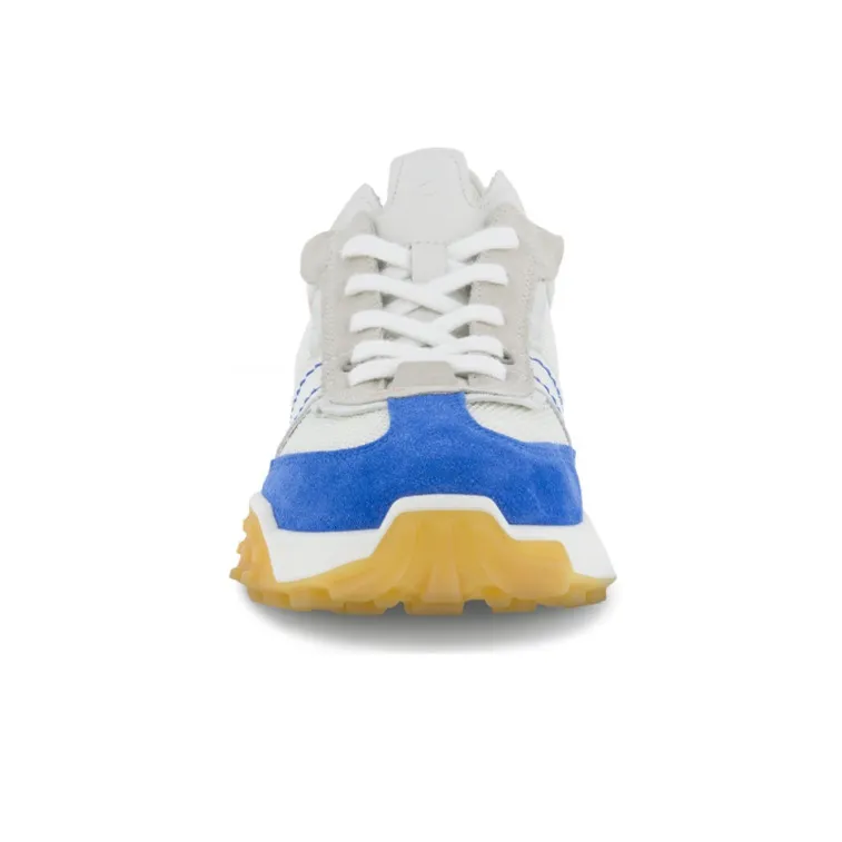 Ecco Low Top Running Shoes Women's White Blue-3