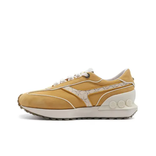 LI-NING 1990 Zhengrong Casual Shoes Women's Low-Top Mineral Yellow/Apricot White