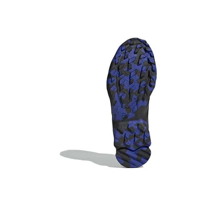 Adidas Terrex Ax2r Senderismo Anti-Slip Wear-Resistant Low-Top Hiking Shoes Men's Black Blue-5