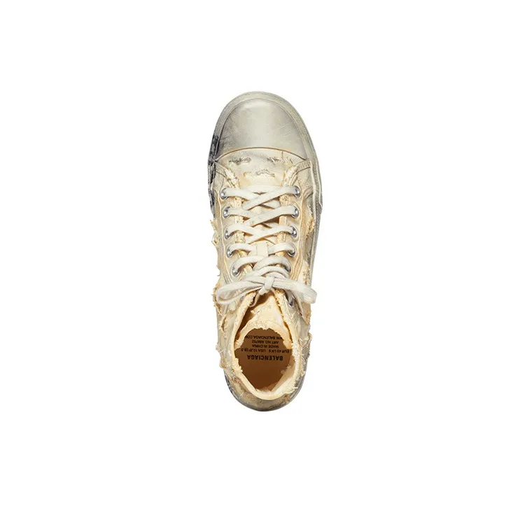 Balenciaga Women's Paris High 'Destroyed - White'-1