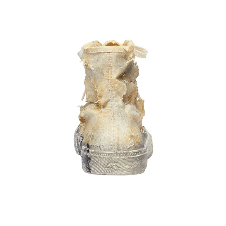 Balenciaga Women's Paris High 'Destroyed - White'-2