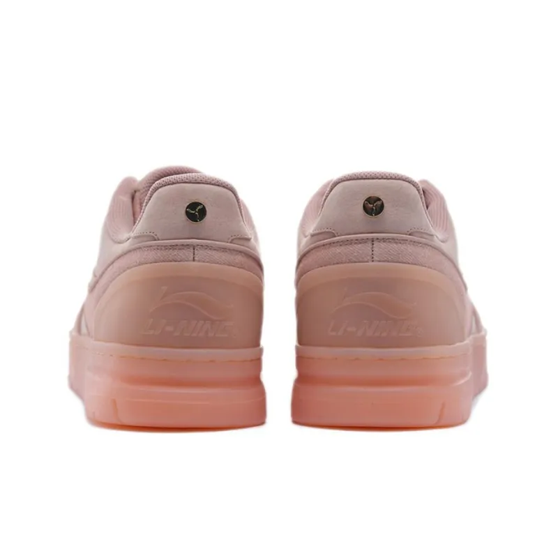 LI-NING 1990 Anti-Slip And Wear-Resistant Lightweight Low-Top Skateboard Shoes Men's Tea Orange Powder-3
