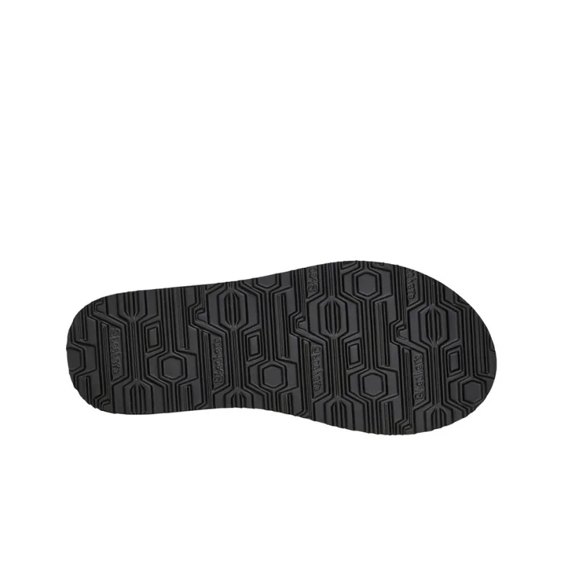 Skechers Meditation Rubber Sole Abrasion-Resistant Flip Flops Women's White Black-4