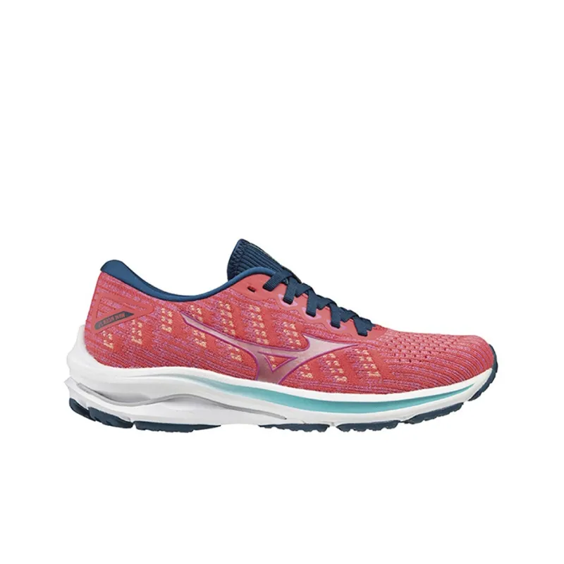 Mizuno Women's Wave Rider 25 Waveknit Wide 'Pink' Women's-1