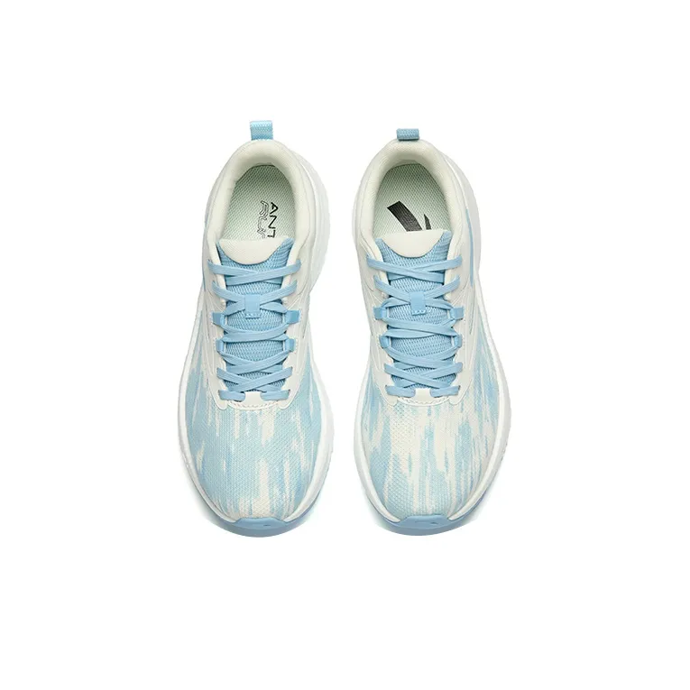 Anta Martian Foam Breathable Lightweight Low Top Running Shoes Men's White Blue-3