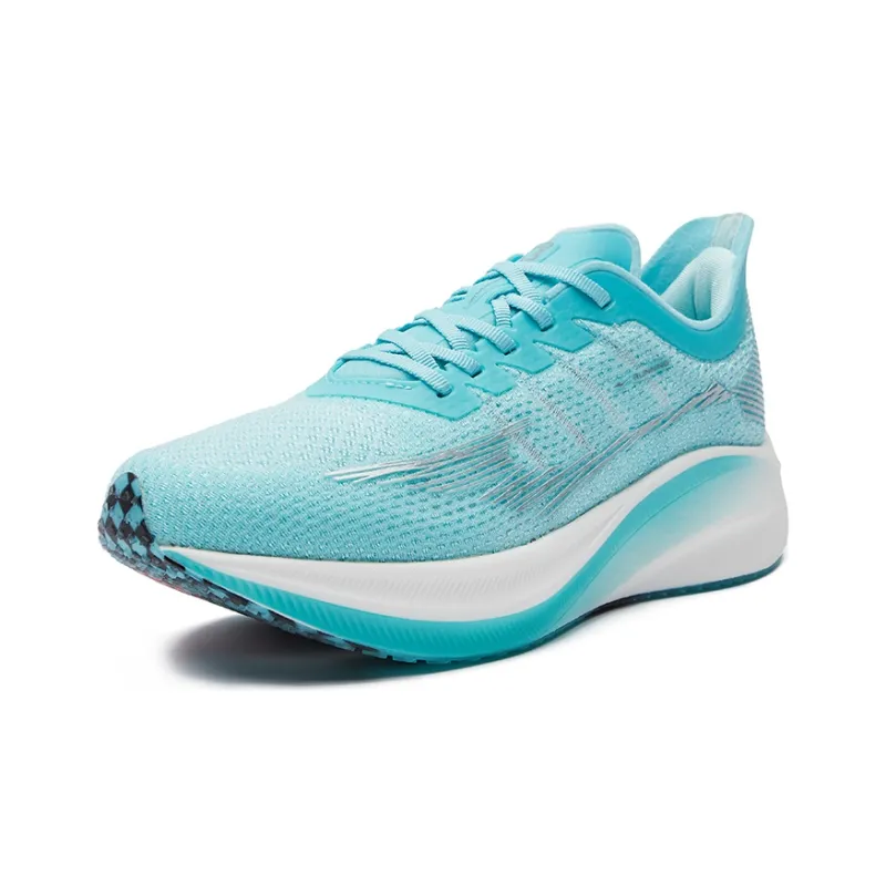 Erke Running Shoes Women's Low Top Mint Blue/True White-2