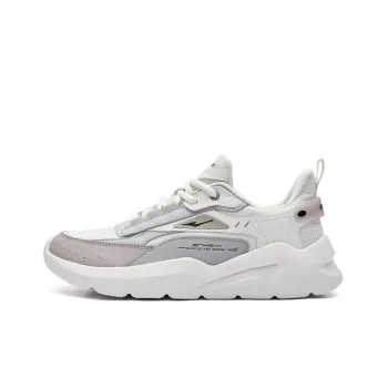 Erke Summer Adventures Cushioning Anti Slip Wear Resistant Breathability Low Top Casual Shoes Men's White Gray