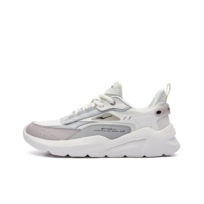 Erke Summer Adventures Cushioning Anti Slip Wear Resistant Breathability Low Top Casual Shoes Men's White Gray-0
