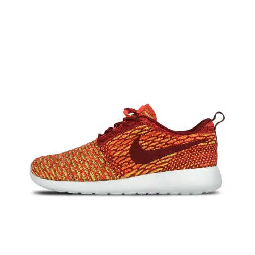 Nike Roshe One Flyknit Team Red Bright Crimson Volt Women's