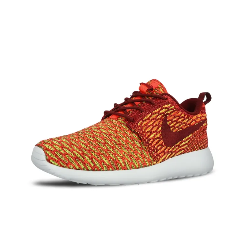 Nike Roshe One Flyknit Team Red Bright Crimson Volt Women's-2