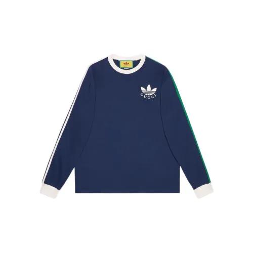 Adidas Originals GUCCI X ADIDAS T-Shirts Unisex Dark Blue