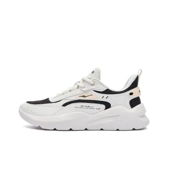 Erke Summer Adventures Cushioning Anti-Slip Wear-Resistant Breathability Low-Top Sports Casual Shoes Men's White Black