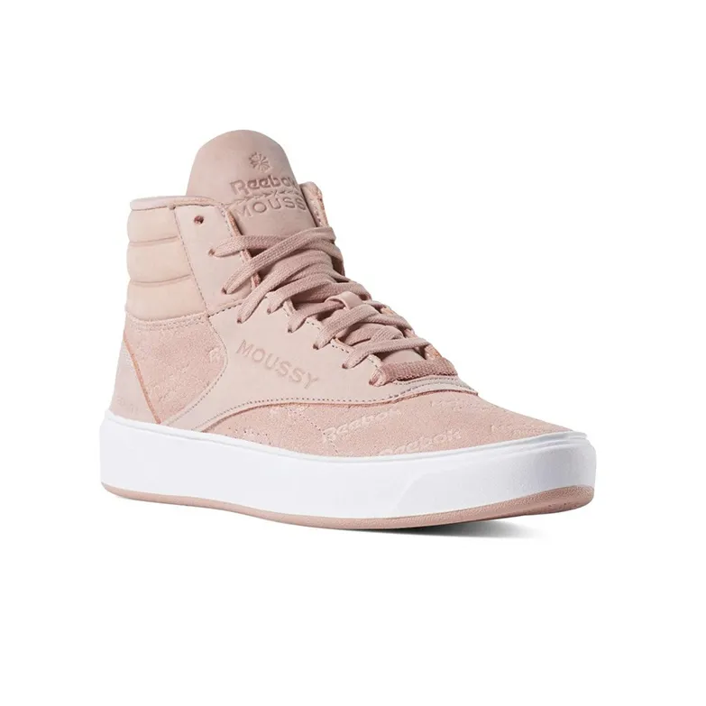 Reebok Skateboard Shoes Women's High-Top Pink/White-2