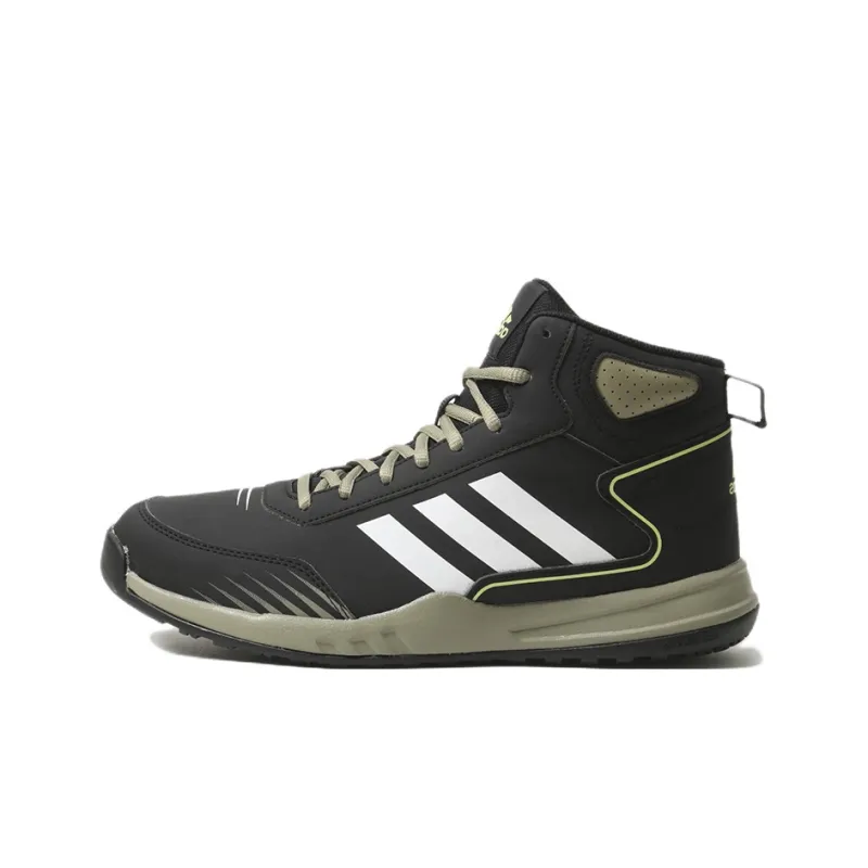Adidas ExcelCourt Excelcourt Anti-Slip Wear-Resistant High-Top Running Shoes Men's Black-0