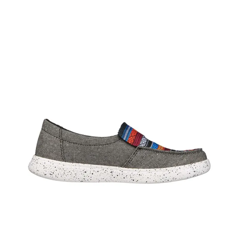 Skechers Bobs Skipper Slip-Resistant Cushioning Wear-Resistant Low-Top Skateboard Shoes Women's Black Multicolor-1